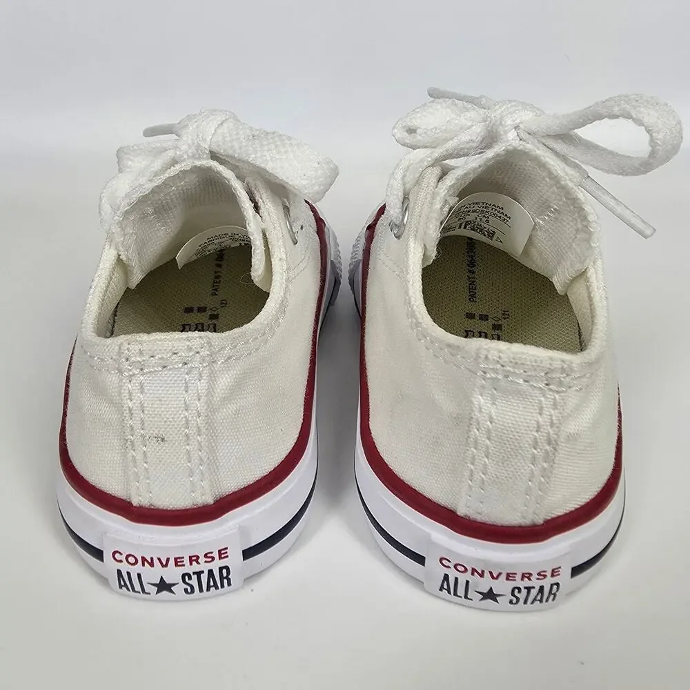 CONVERSE ALL STAR CLASSIC LOW-TOP INFANT SHOES – SIZE 4 – CREAM CANVAS